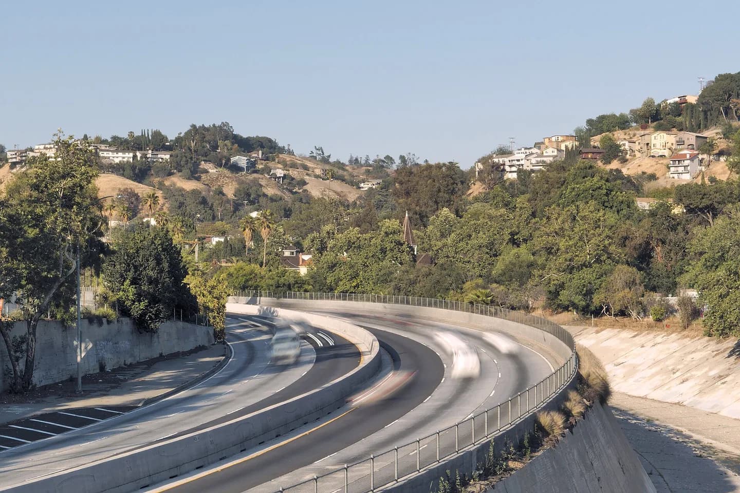 Montecito Heights viewed from the Pasadena Avenue bridge over the Arroyo Seco.