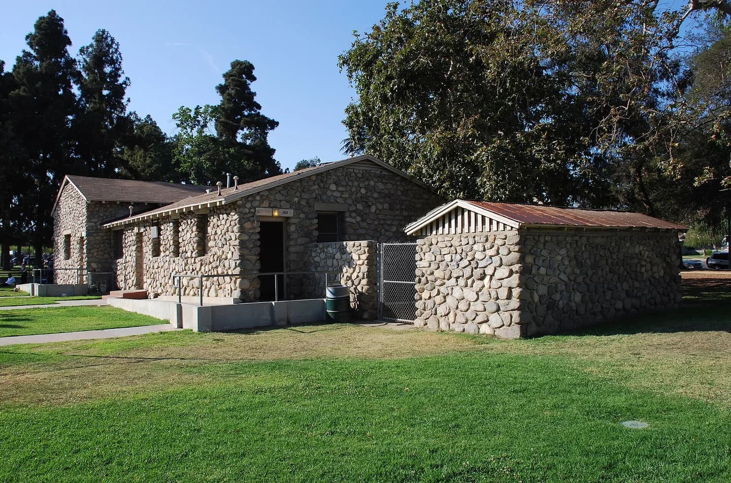Los Angeles Historic-Cultural Monument No. 172, a recreation center built of native stone around 1930 by Native American stonemason Daniel Lawrence Montelongo (1895-1944) and helpers.