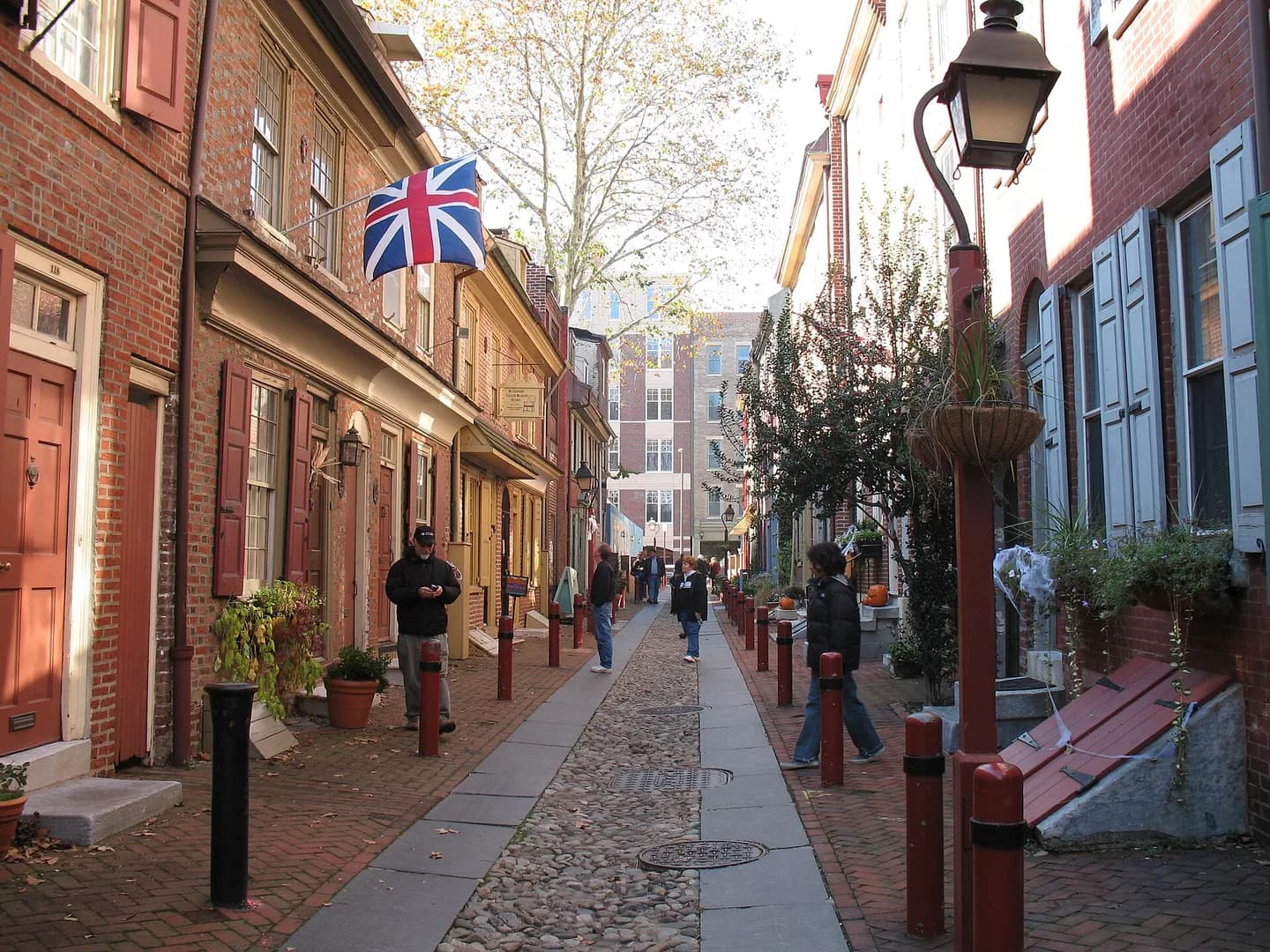 Elfreth's Alley in Philadelphia, Pennsylvania
