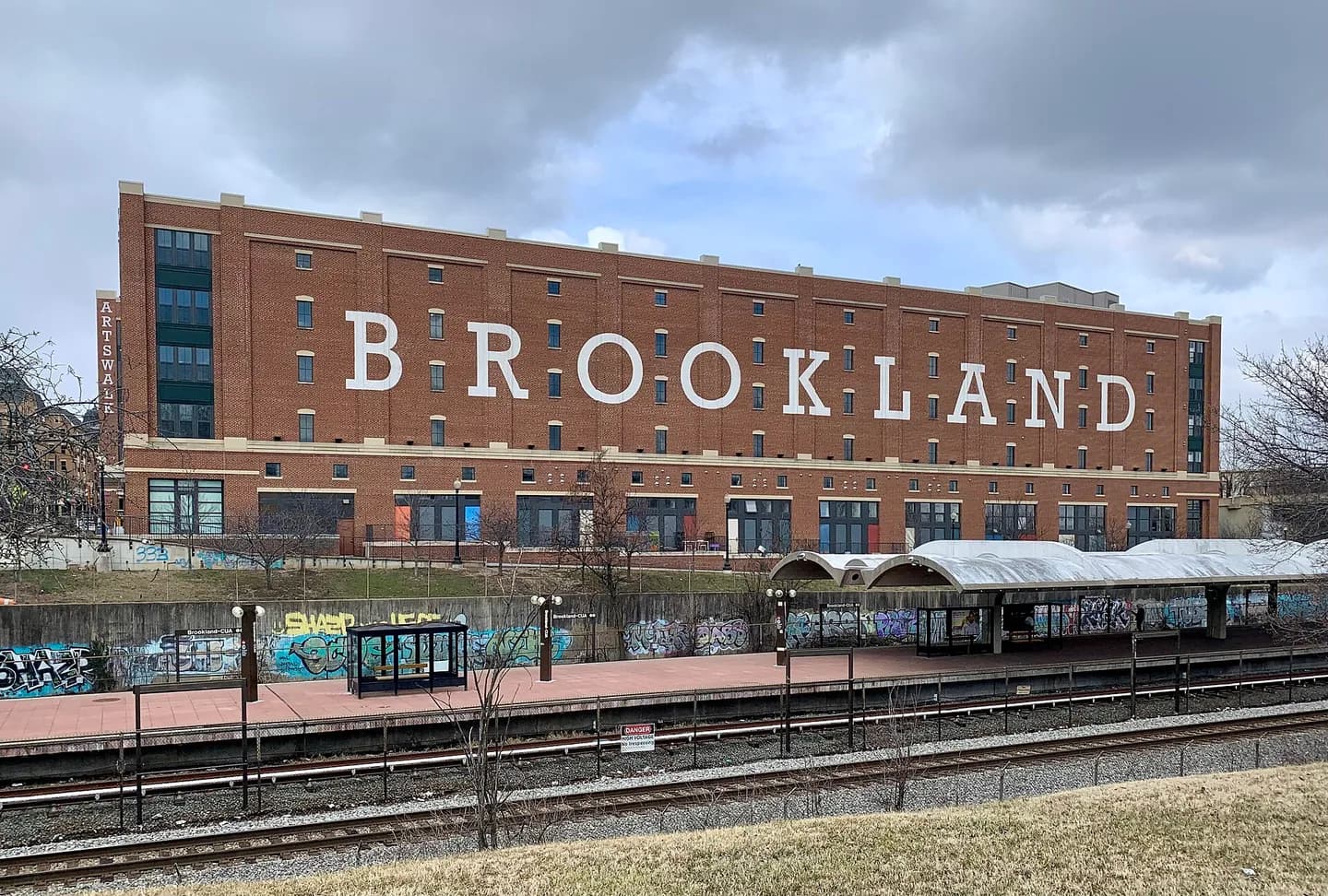 Brookland, Washington, D.C., with the Brookland–CUA station in the foreground.