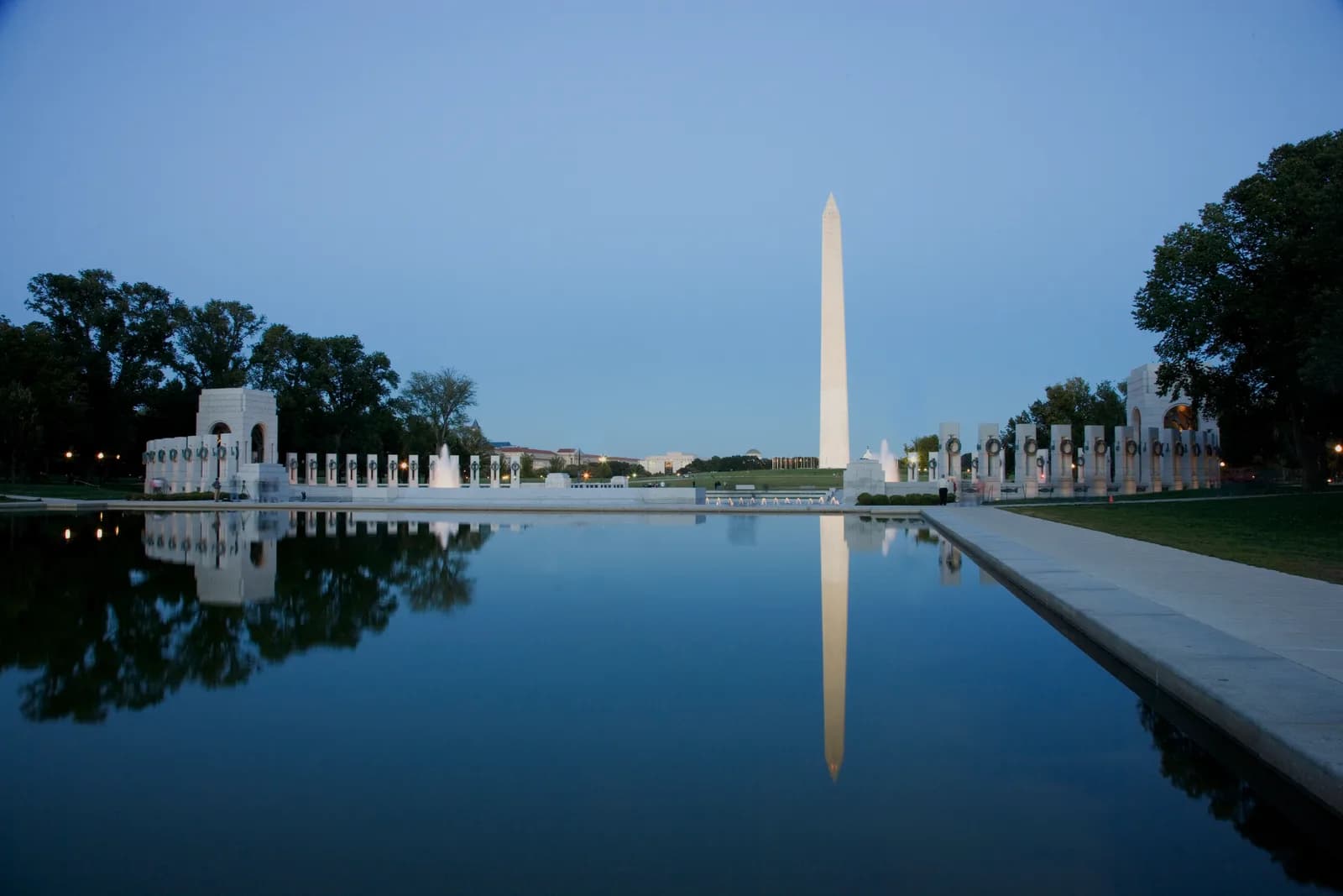 Washington Monument reflected in the National Mall Reflecting Pool